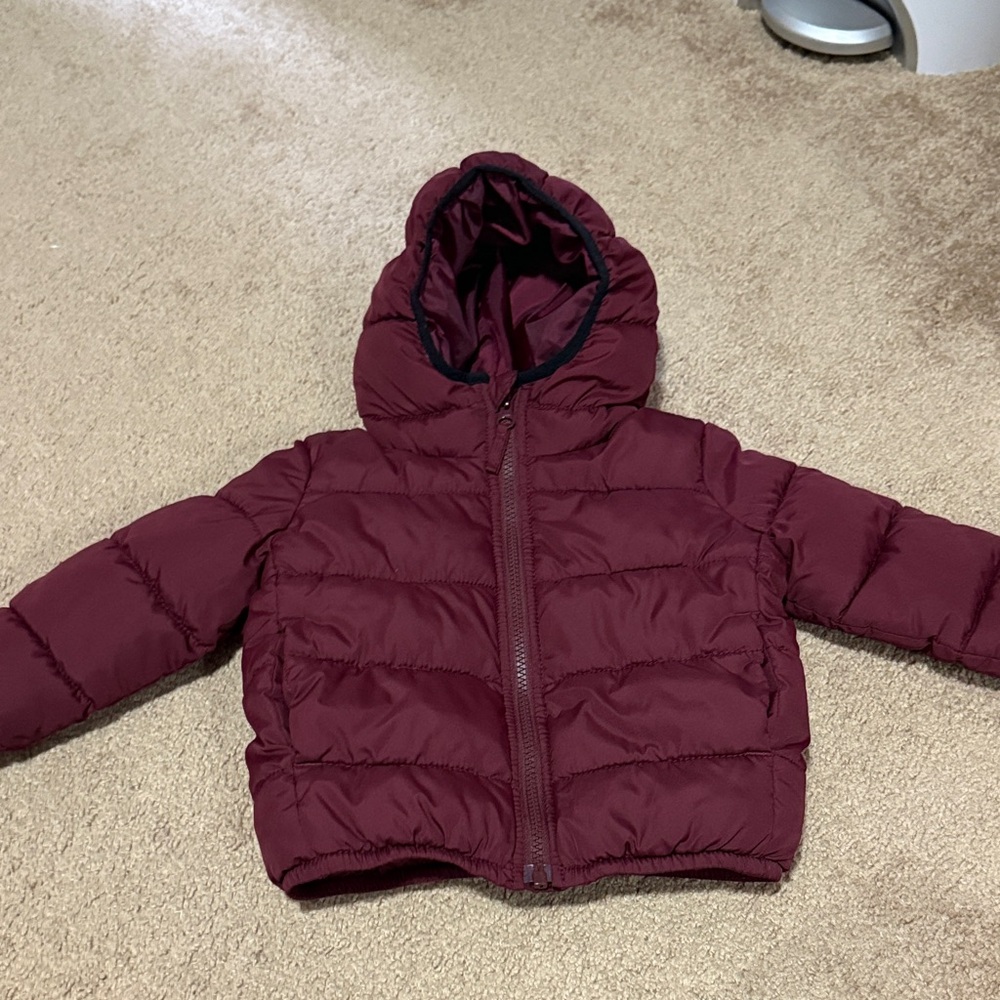 The Children's Place Maroon Puffer Jacket